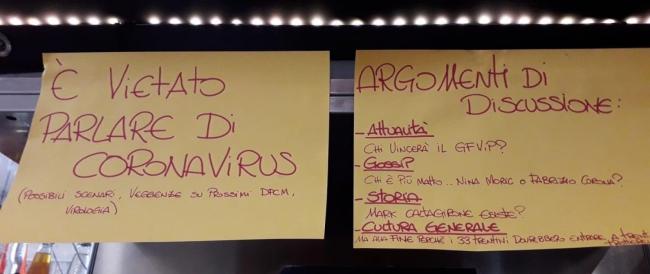 Roma, il cartello al bar: 'Vietato parlare di Coronavirus'