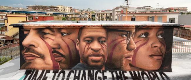 A Napoli spunta il murales di Jorit per George Floyd, un monito contro il razzismo 