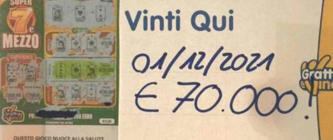 Pordenone, papà di 34 anni disoccupato compra gratta e vinci da 3 euro e ne vince 70mila